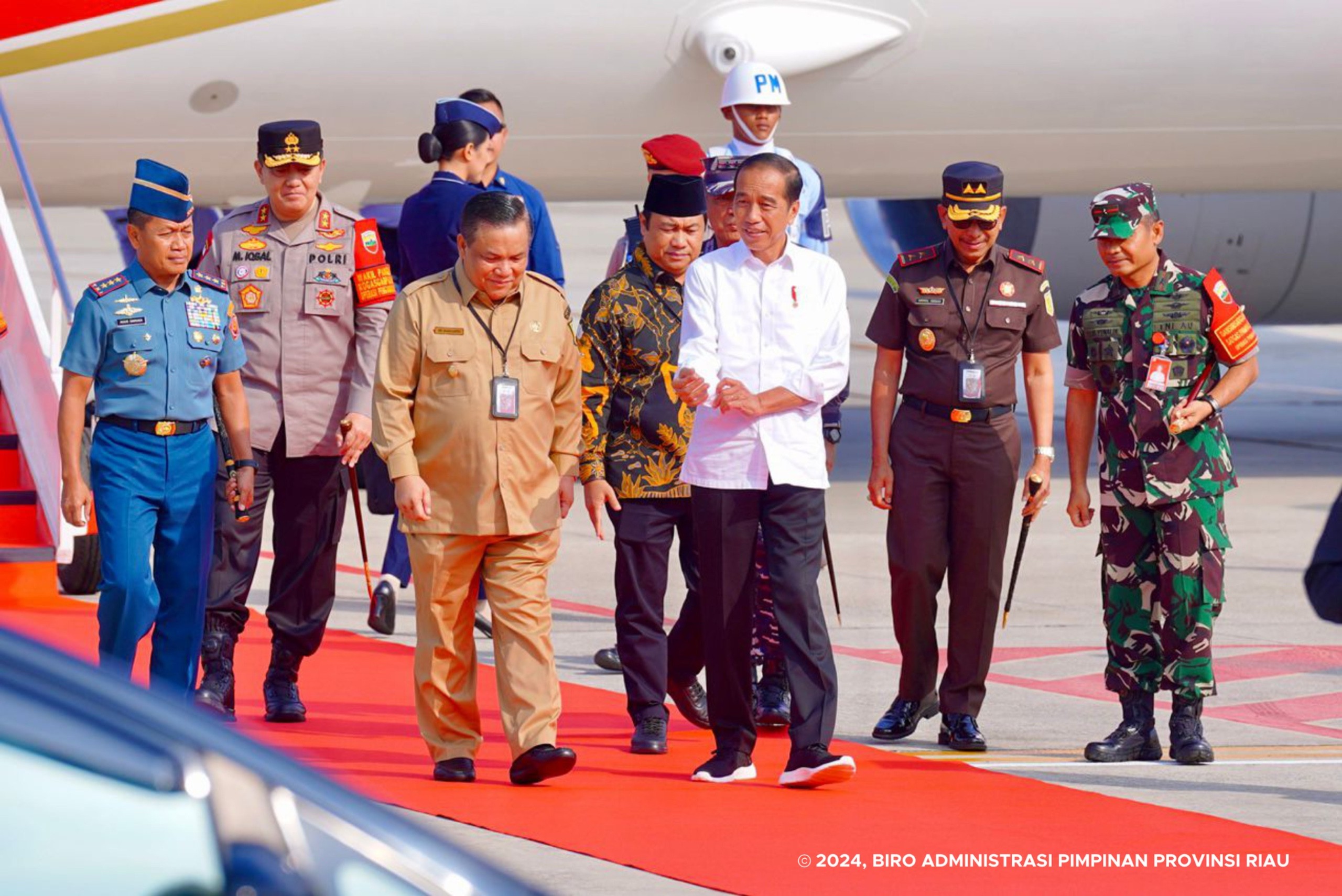 Presiden Republik Indonesia Ir. Jokowi Dodo telah tiba di Provinsi Riau